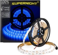 Waterproof 5M Blue LED Strip Light 300 LEDs Dimmable Flexible for Home & Outdoor