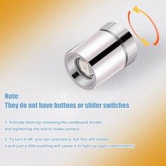 10pcs LED Mini Lights, Small Led Lights for Dollhouse Silver Plastic Battery Inc