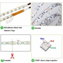 Led Strip Lights 16.4ft RGB Led Room Lights 5050 Led Tape Lights Color Changing