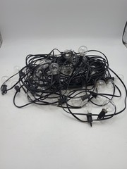 Brightown 100 FT G40 Bulbs, Outdoor String Lights, Hanging – Black (NO REMOTE)