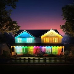 Permanent Outdoor Lights for House, 300ft Smart RGB LED Lights Outside with 1…