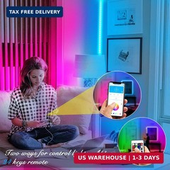 DAYBETTER Led Strip Lights 100 ft Smart with App Remote Control, 5050 RGB for Be
