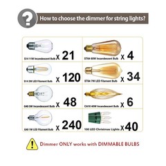 SUNTHIN 240W Outdoor Dimmer for String Lights, Wireless Remote Control Dimmer…