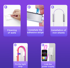 Smart LED Strip Lights, Neon Rope Light with App/Remote Control, Color Changing