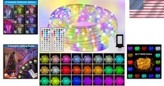 Outdoor Rope Light 100ft Waterproof Color Changing String Lights RGB