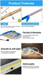WS2811 COB Running Water Flowing LED Strip Light Race Wireless Remote Controller