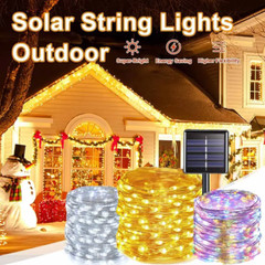 Solar Fairy Lights Outdoor Garden String Light Party Decorative Lamp 100-500 LED