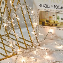 Christmas Decorations 13FT Pearl Garland String Lights 40LED Festive Lighted …