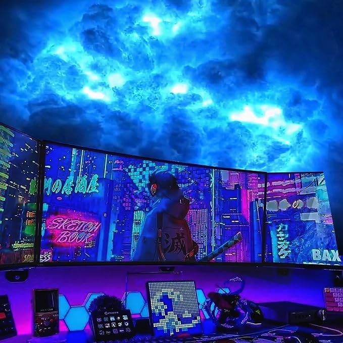 DIY Thunder Cloud Light Kit – LED Music Sync, Multicolor Lightning Room Decor