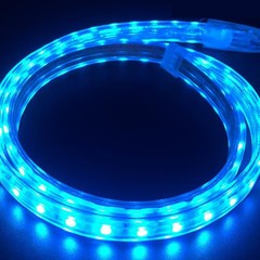 110V 5050 RGB LED Strip Outdoor Flexible Light Lamp Roll Waterproof IP67 US Plug