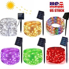 100-400 LED Solar Fairy Lights Outdoor Garden String Party Waterproof Lamp Yard