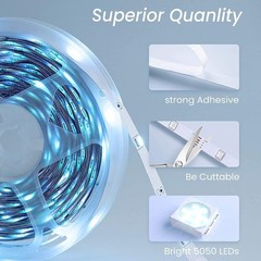 TJOY 100ft Smart Led Strip Lights for Bedroom, Work with Alexa, RGB Color Cha…