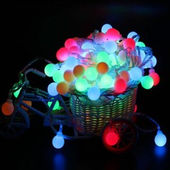 50 LED String Fairy Lights Color Changing Waterproof Round Ball Blubs Party Lamp