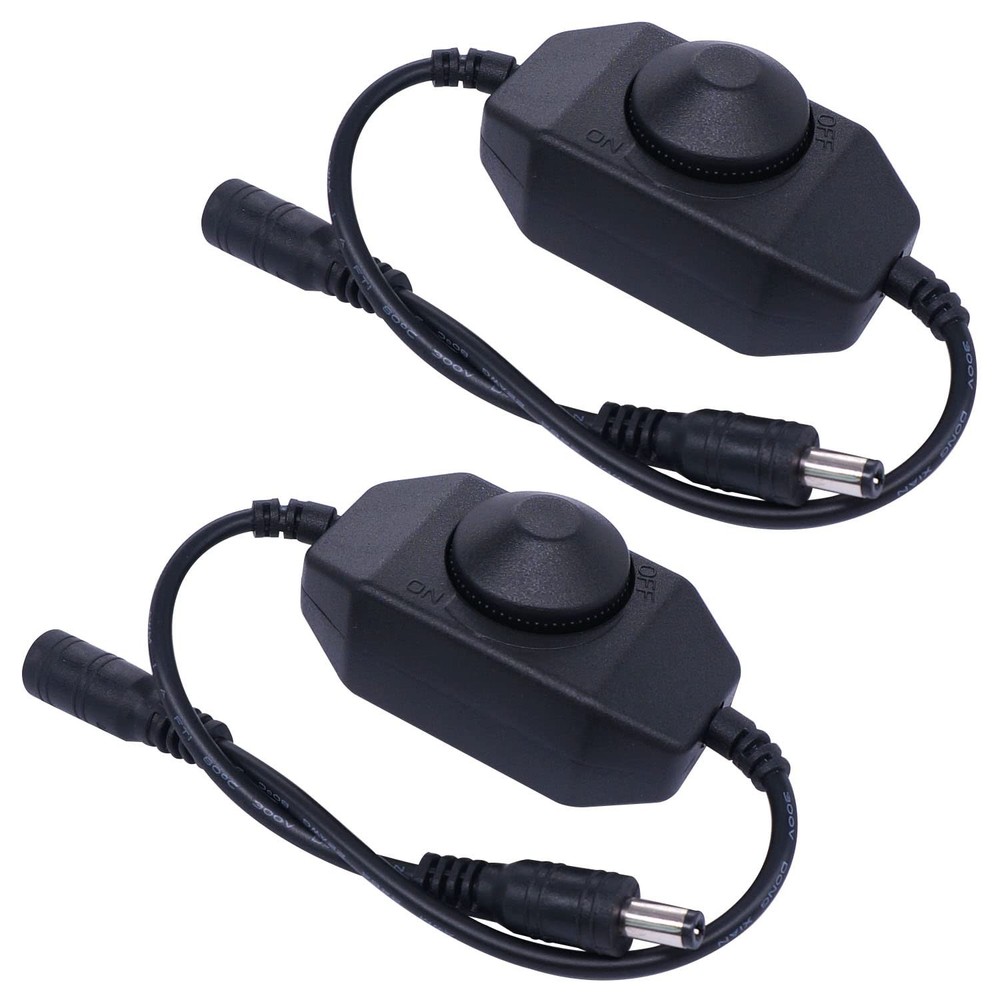 2pcs Dc12v24v Led Strip Lights Dimmer Switch 6a Pwm Rotary Dimmer Controller Inl