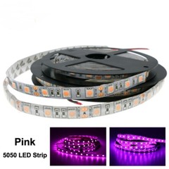 DC 12V 5050 Pink LED Strip Light 60LEDs/m 5M Non-waterproof/Waterproof Decro LED