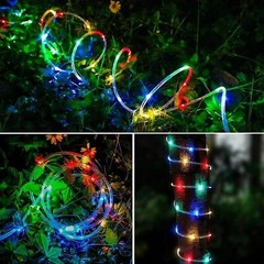 39FT 100LED Solar Rope Tube lamp Waterproof PVC String Lights Outdoor Garden USA