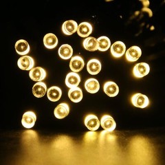 17Ft Christmas String Light 50 Waterproof LED Lights w/ Timer For Wreath Garland