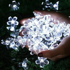 12M Solar Snowflake LED String Lights Fairy Lights Garland Outdoor New Year Chri