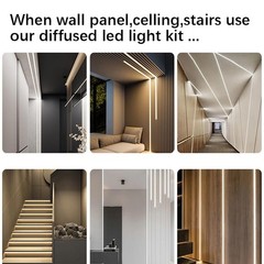 Under Cabinet COB Led Light Strip kit,16.4ft/5m Cuttable 3000K,Diffused Power…