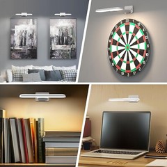 2 Pack of Stylish Art Deco Battery Operated Picture Lights with Timer Function