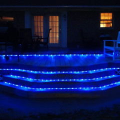 105FT Blue Solar LED Rope Lights 8 Mode Outdoor Waterproof for Home Garden Lamp