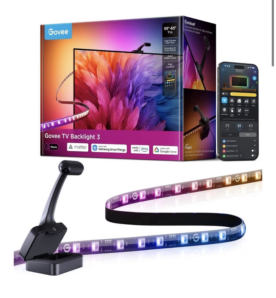** NEW Govee TV Backlight 3 | 11.8ft LED Strip | Dual 4MP Camera | Smart Home