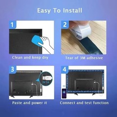 5V USB LED Strip Lights TV Back Light 5050 RGB Color Changing with 24Key Remote