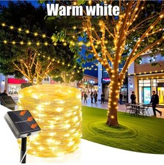 100-300 LED Solar Fairy String Light Copper Wire Outdoor Waterproof Garden Decor