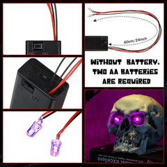 12 Pcs Halloween LED Light up Eyes for Mask Glowing Eyes Battery Operated Lights