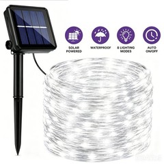 Waterproof Fairy Solar Lights Outdoor String 100-300LED Yard 8-Lighting RGB