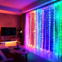 LED Curtain Lights 9.8FT Colorful Modern Ambient USB String Lights X-Zen Decor