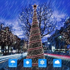 4-Pack Solar Fairy Lights Outdoor, Extra-Long 288FT 800LED String Lights
