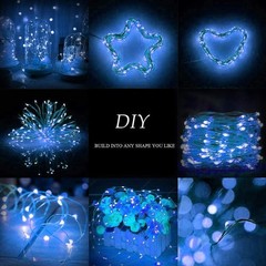 Solar String Lights Outdoor Waterproof, 2 Pack Each 72FT 200 LEDs Solar （Blue）