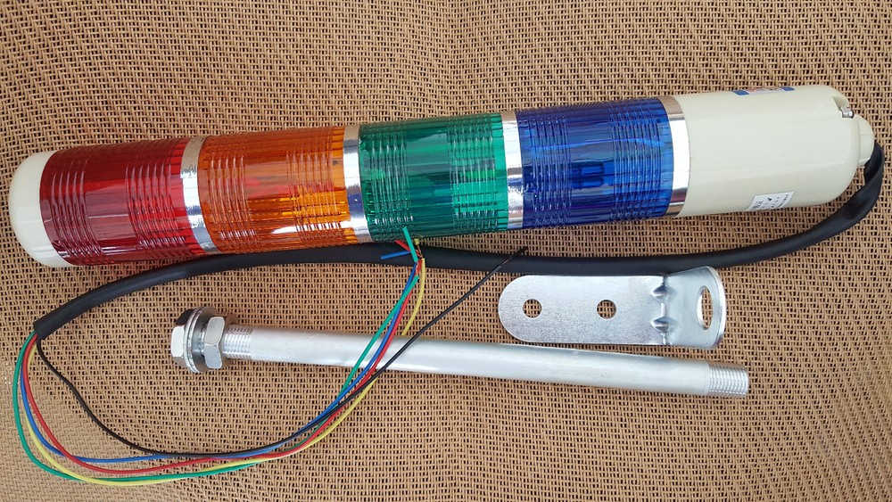 Tower Signal Safety Stack Alarm R/Y/B/G 16mm Pole Mount 110V-120V Light Bulb