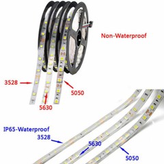 16FT 12V 300 LED Strip Light 3528 5050 5630 SMD RGB Ribbon Tape Waterproof Lamp