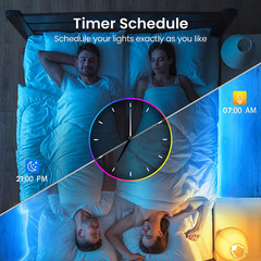 TJOY LED Lights for Bedroom 100Ft, RGB Color Changing Led Strip Lighting with Re