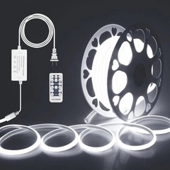 65.6ft Outdoor COB LED Strip Lights Waterproof AC 110V 120V Dimmable LED Lig…
