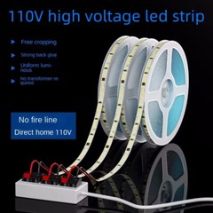 32.8ft 110V LED Light Strip 120leds/m Room Bar Xmas DIY Lighting No Need Driver