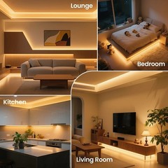 32.8ft 110V COB LED Strip Light Flexible Tape Lights 360LEDs/M Linear Lighting