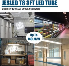 LED Fluorescent Replacement 3FT T8 Tube Light 12-Pack – Durable, Energy Saving