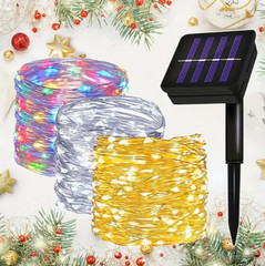 Outdoor Solar Fairy Lights String Copper Wire Waterproof Garden Decor 100/200LED