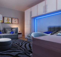 5V USB 10-25FT Lights Strip for Bedroom, Desk, Indoor Room with 24Key Remote