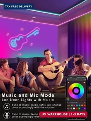 50FT RGB Neon Rope Lights Outdoor Waterproof LED Strip Lights with Remote