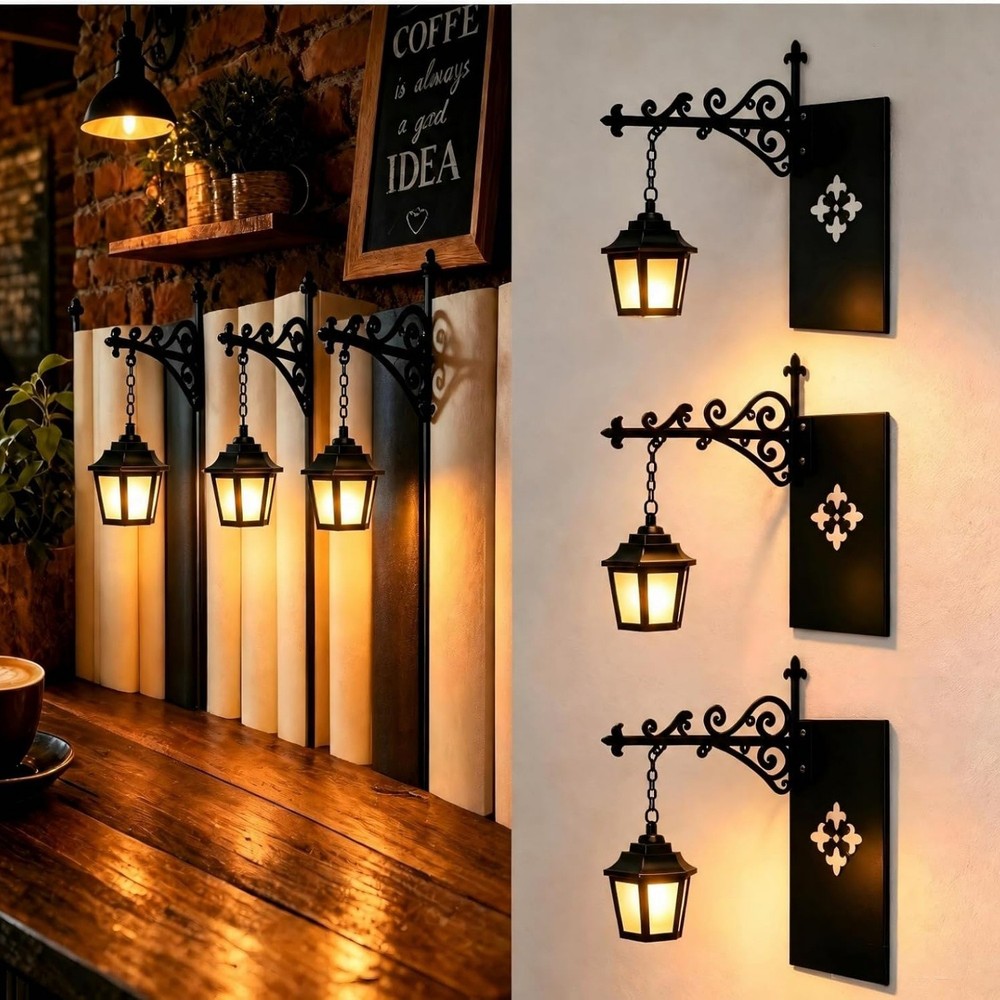 3PC Library Lantern Decorative Lamp Bookshelf Reading Nook Lamp For Book Lovers