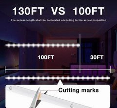 DAYBETTER LED Strip Lights 130ft Lights Strip for Bedroom, Desk, Indoor Room Bed