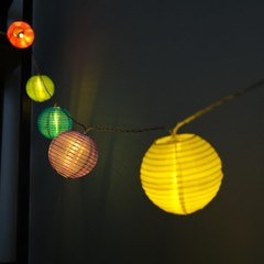 RJZZ Lantern String Lights Multicolor Lantern Lights 9.4Ft Nylon Lanterns wit…