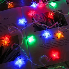 LED Star Fairy Lights Outdoor Chain Lights Garland Bulb String Lights Party Home