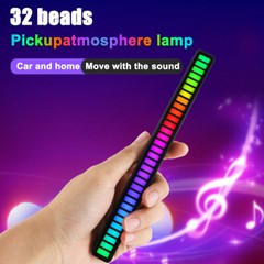 2/4PACK Rechargeable Music Rhythm Voice Light Bar, Sound Activated RGB Light Bar