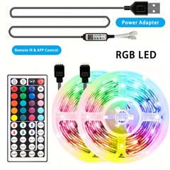 USB LED Strip Light APP Control IR Bluetooth Tape RGB IR Bedroom Living Room Sel