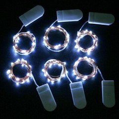 20 Pack 6.6ft 20 LEDs Battery Operated Mini LED Copper Wire String Fairy Lights